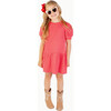Puff Sleeve Tennis Dress, Red & White Heart Stripe - Dresses - 2