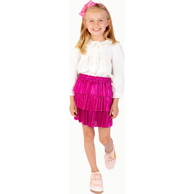 Ruffle Trim Blouse, White - Blouses - 4
