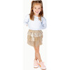 Long Sleeve Puff Sleeve Tee, Blue & White Heart Stripe - Blouses - 2