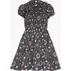 The Gia Mini Nap Dress, Chocolate Swedish Floral - Dresses - 1 - thumbnail