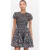 The Gia Mini Nap Dress, Chocolate Swedish Floral - Dresses - 3