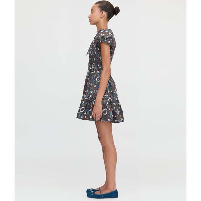 The Gia Mini Nap Dress, Chocolate Swedish Floral - Dresses - 4