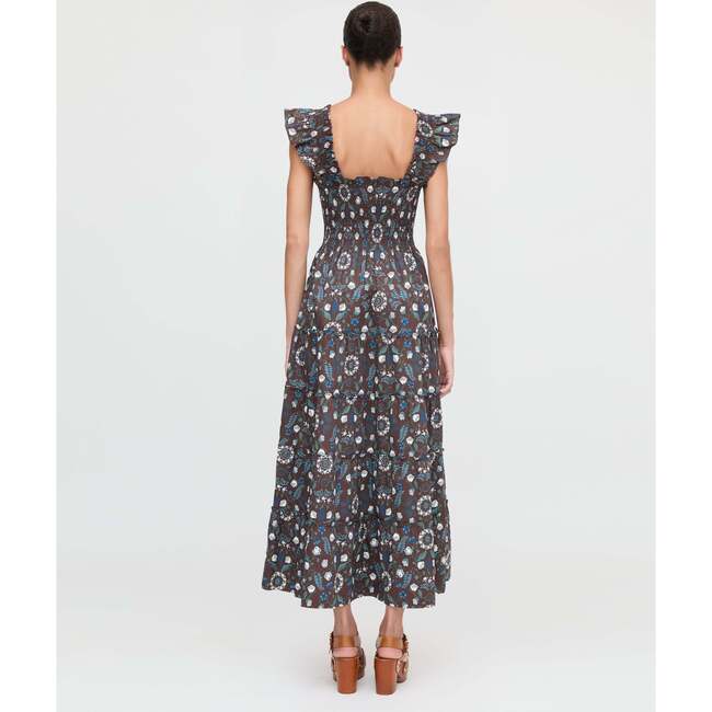 The Ellie Maxi Nap Dress, Chocolate Swedish Floral - Dresses - 5