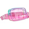 Color Block Clear Belt Bag - Bags - 3