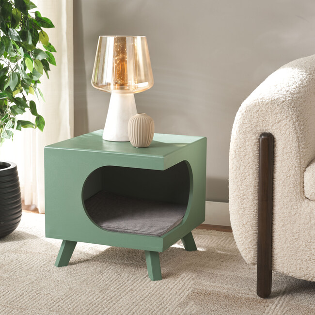 Bean Square Pet Bed, Green - Pet Beds - 2