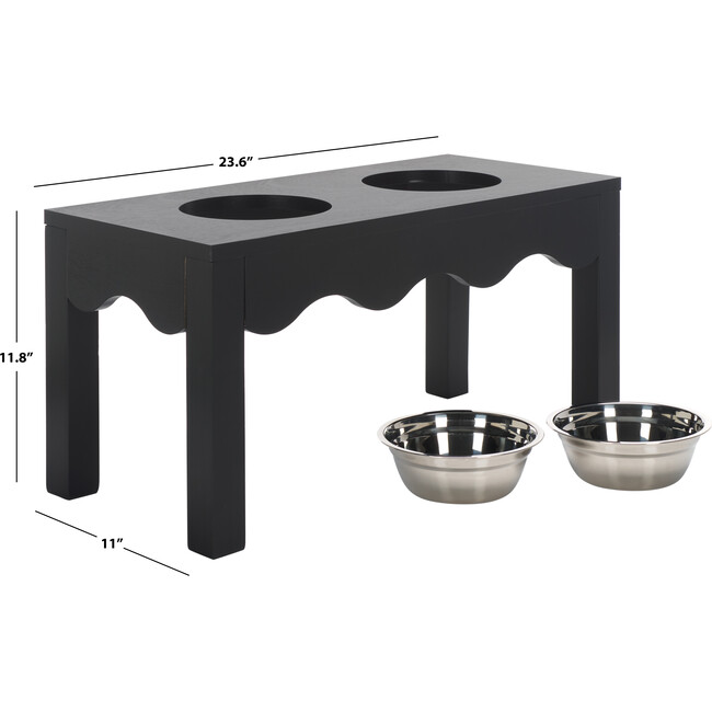 Lilith Pet Feeder, Black - Pet Bowls & Feeders - 4