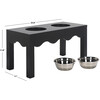 Lilith Pet Feeder, Black - Pet Bowls & Feeders - 4