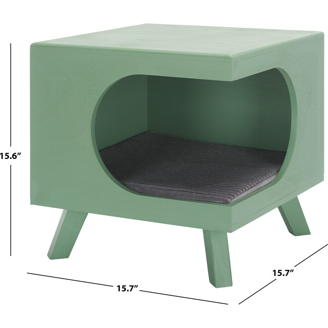 Bean Square Pet Bed, Green - Pet Beds - 3