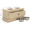 Boomer Pet Feeder W/ Drawer, Unfinished - Pet Bowls & Feeders - 3