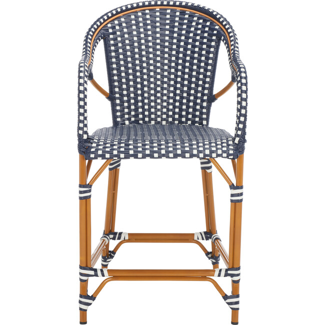 California Counter Stool W Arm, Navy