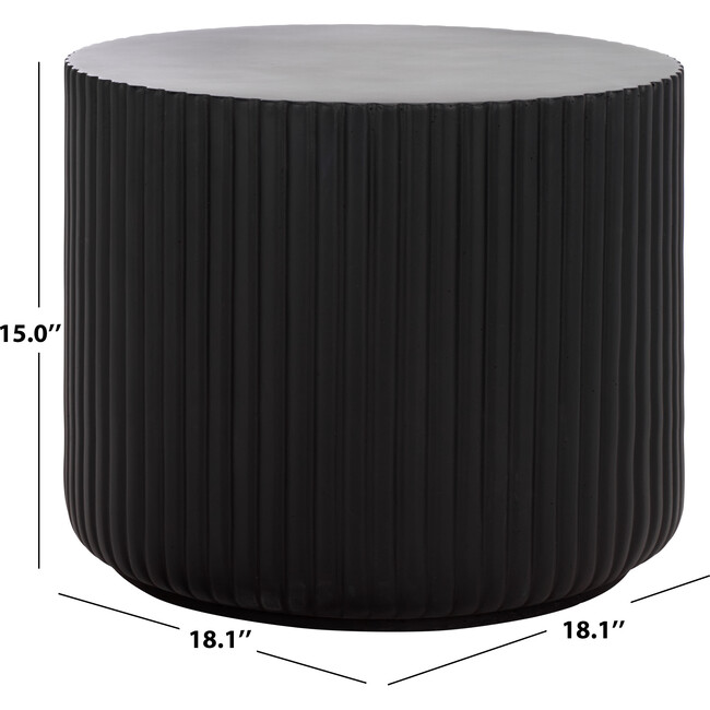 Napa Low Wide Side Table, Black - Accent Tables - 3