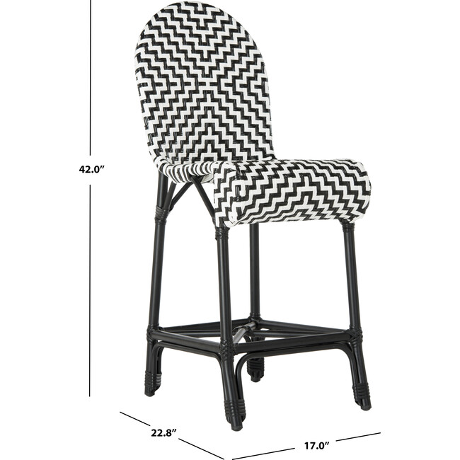 Shea Counter Stool, Black - Accent Seating - 4