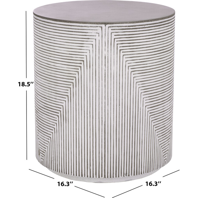 Verona Side Table, White - Accent Tables - 3