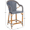 California Counter Stool W Arm, Navy - Accent Seating - 4