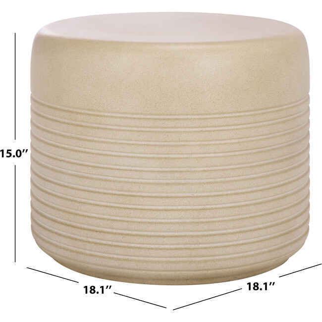 Astrid Low Wide Side Table, Beige - Accent Tables - 3