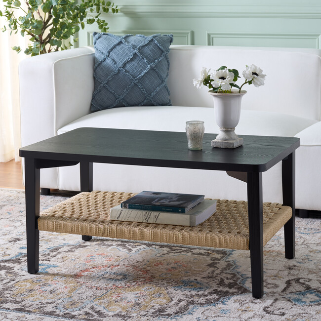 Dino 1 Shelf Coffee Table, Black - Accent Tables - 2