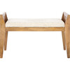 Hamburg Wood Bench, Beige - Accent Seating - 1 - thumbnail