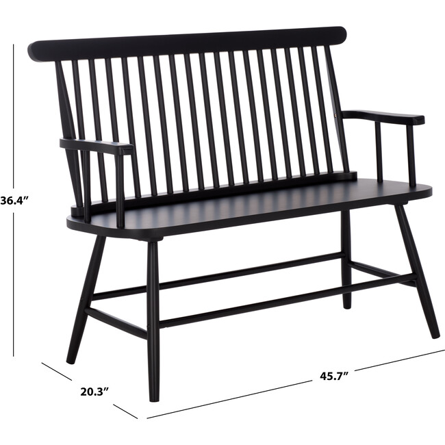 Eton Bench, Black - Accent Seating - 4