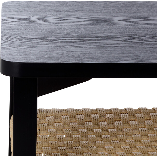 Dino 1 Shelf Coffee Table, Black - Accent Tables - 3