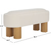 Posner Bench, Off White - Accent Seating - 4