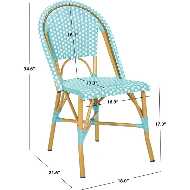 Salcha Side Chair, Teal - Accent Seating - 4