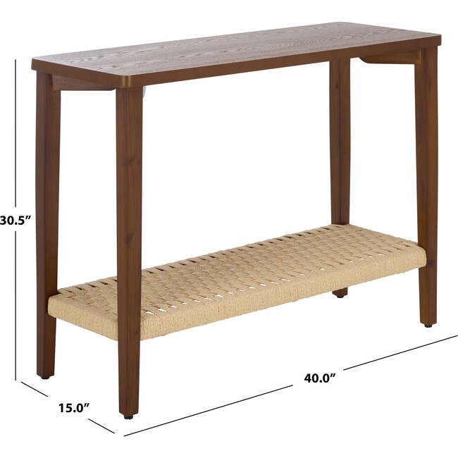 Chasu 1 Shelf Console Table, Brown - Accent Tables - 4