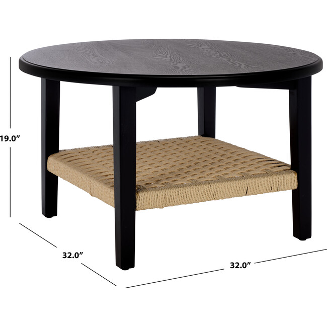 Nomand 1 Shelf Coffee Table, Black - Accent Tables - 4