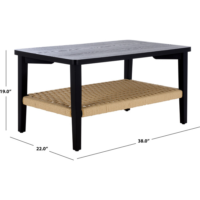 Dino 1 Shelf Coffee Table, Black - Accent Tables - 4