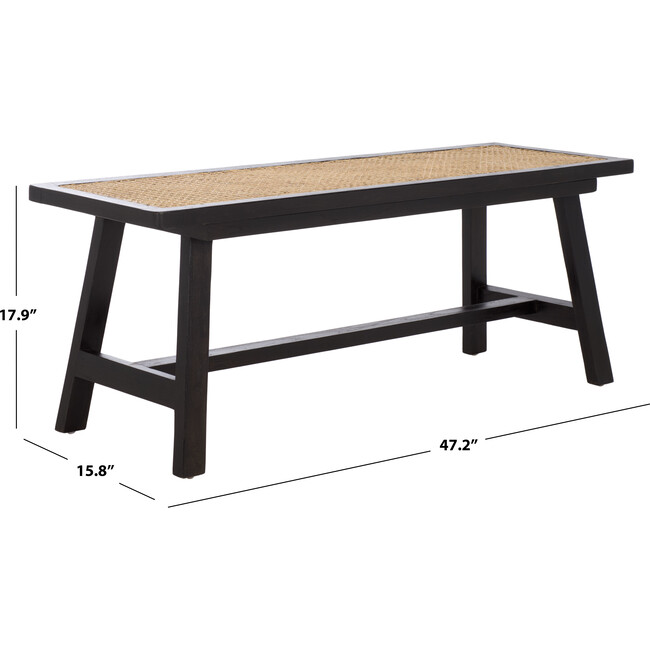 Henrik Cane Bench, Black - Accent Seating - 4