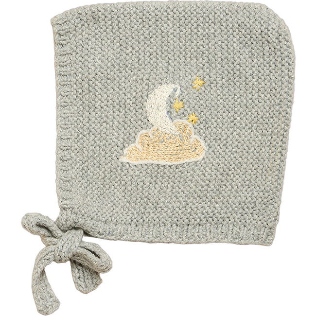 Infant Cap and Booties Gift Set, Grey/Oat