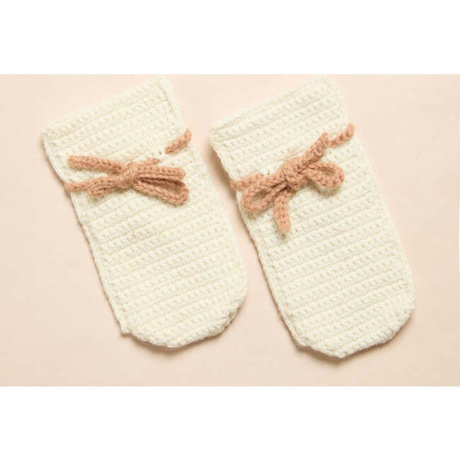 Newborn Cap and Booties Gift Set, Cream - Mixed Gift Sets - 2