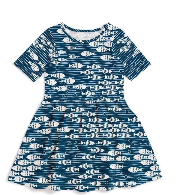 Alberta Dress, Under The Sea Navy