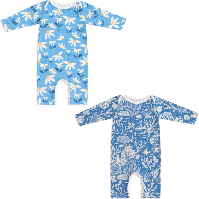 Long Sleeve Romper Set, Blue