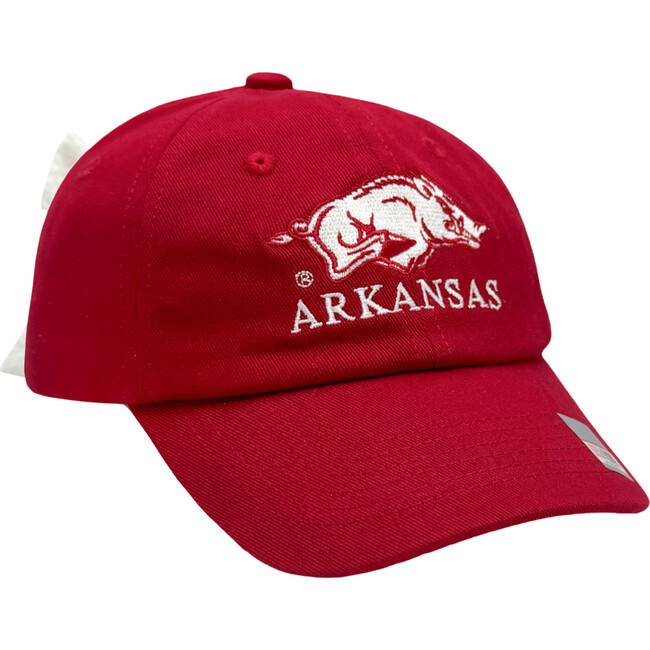 Officially Licensed Arkansas Razorbacks Bow Baseball Hat, Red