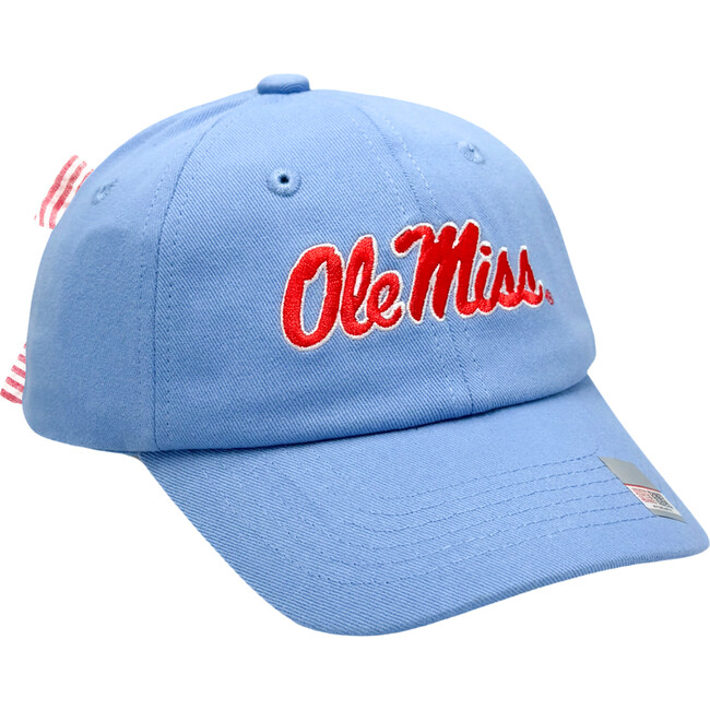 Officially Licensed Ole Miss Bow Baseball Hat, Powder Blue