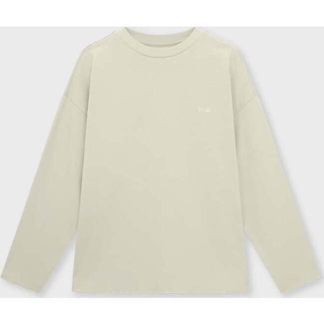 Relaxed Organic Cotton Long Sleeve T-Shirt, Stone