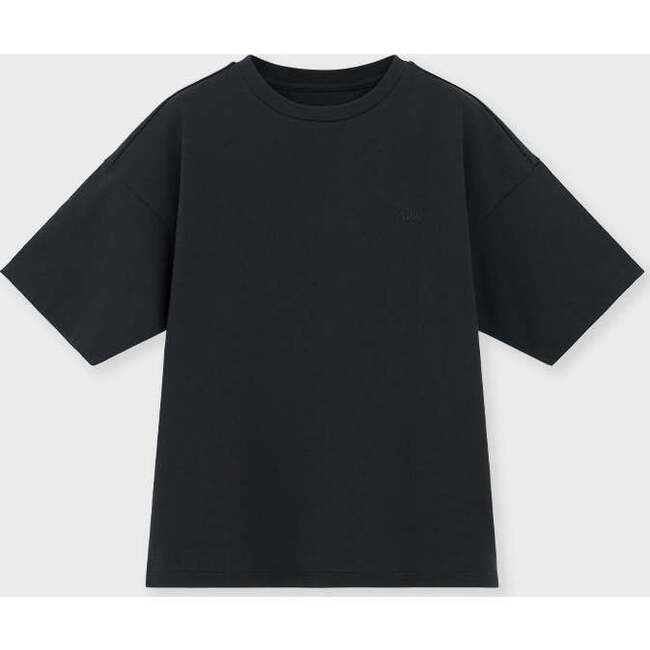 Relaxed Organic Cotton T-Shirt With SOW Embroidery, Black