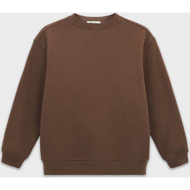 Relaxed Organic Cotton Fleece Sweatshirt, Sepia