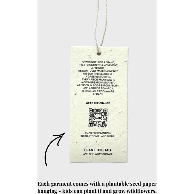 Relaxed Organic Cotton T-Shirt With SOW Embroidery, Stone - T-Shirts - 4