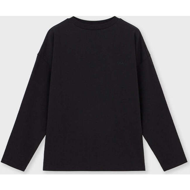 Relaxed Organic Cotton Long Sleeve T-Shirt, Black
