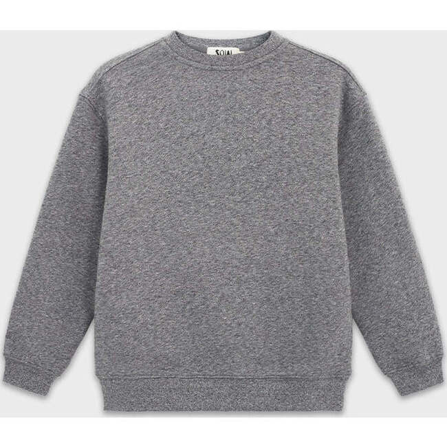 Relaxed Organic Cotton Fleece Sweatshirt, Heather Grey