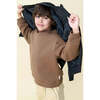 Relaxed Organic Cotton Fleece Sweatshirt, Sepia - Sweatshirts - 2