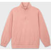 Relaxed Cotton Zip Collar Sweatshirt, Heavenly Pink - Sweatshirts - 1 - thumbnail