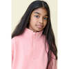 Relaxed Cotton Zip Collar Sweatshirt, Heavenly Pink - Sweatshirts - 2