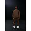 Relaxed Organic Cotton Fleece Sweatshirt, Sepia - Sweatshirts - 5