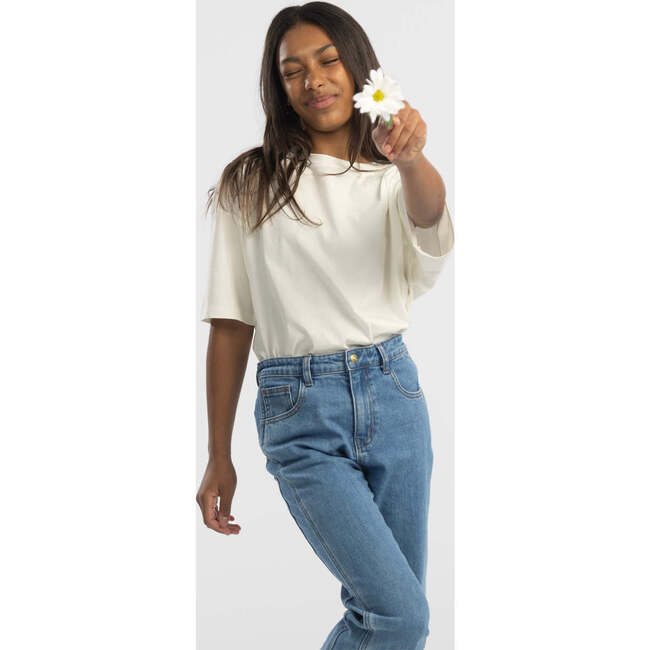 Relaxed Cotton T-Shirt, Off White - T-Shirts - 2