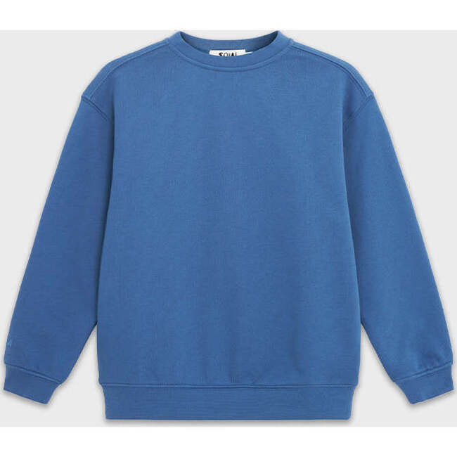 Relaxed Cotton Sweatshirt, Dark Blue