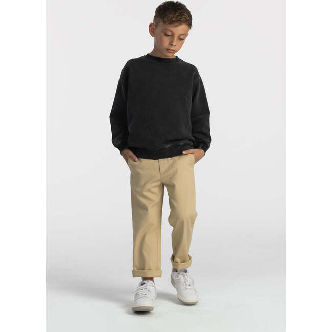Relaxed Cotton Sweatshirt, Washed Grey - Sweatshirts - 2