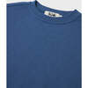 Relaxed Cotton Sweatshirt, Dark Blue - Sweatshirts - 3