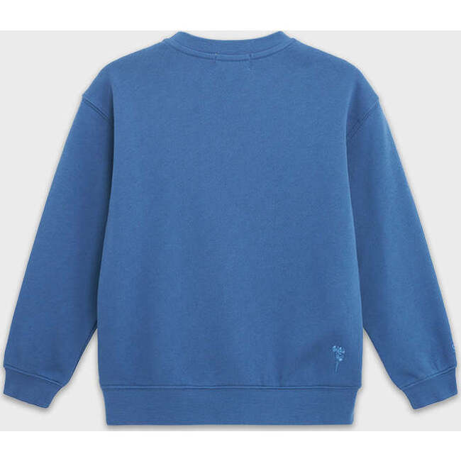Relaxed Cotton Sweatshirt, Dark Blue - Sweatshirts - 4